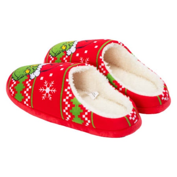 Dr.Seuss Women’s Grinch Fleece Lined Slippers - Picture 2 of 4